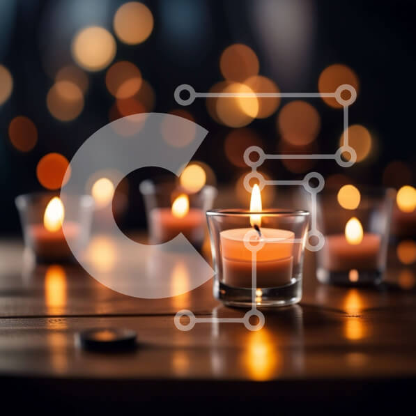 Intra Συλλεκτικό Ξύλινο Παζλ Plywood  4mm - Ζεστή και ρομαντική ατμόσφαιρα με αναμμένα κεριά στο δωμάτιο με χαμηλό φωτισμό Σε Ξύλινο Κουτί - Διαστάσεις Puzzle: 10x10 cm – 25 κομμάτια