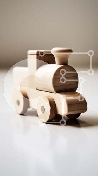 Intra Συλλεκτικό Ξύλινο Παζλ Plywood  4mm - Αξιολάτρευτο Ξύλινο Τρένο Παιχνιδιών για Ευφάνταστο παιχνίδι Σε Ξύλινο Κουτί - Διαστάσεις: 10x10 cm – 25 κομμάτια