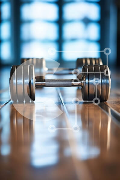 Intra Συλλεκτικό Ξύλινο Παζλ Plywood  4mm - Δύο μεταλλικοί αλτήρες στο πάτωμα του γυμναστηρίου Σε Ξύλινο Κουτί - Διαστάσεις Puzzle: 10x10 cm – 25 κομμάτια