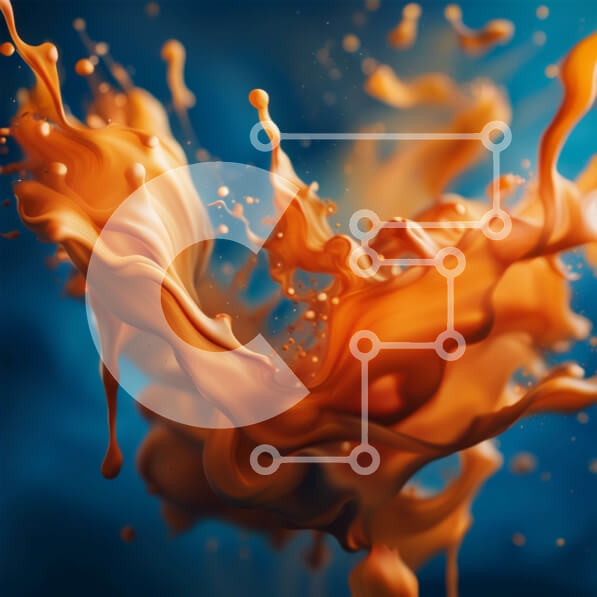 Intra Συλλεκτικό Ξύλινο Παζλ Plywood  4mm - Ζωντανή εικόνα πορτοκαλί υγρού που πιτσιλίζει στον αέρα Σε Ξύλινο Κουτί - Διαστάσεις Puzzle: 10x10 cm – 25 κομμάτια