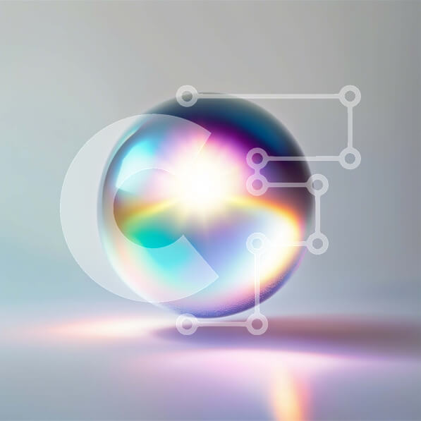 Intra Συλλεκτικό Ξύλινο Παζλ Plywood  4mm - Σαγηνευτική εικόνα μιας πολύχρωμης ιριδίζουσας σφαίρας Σε Ξύλινο Κουτί - Διαστάσεις Puzzle: 10x10 cm – 25 κομμάτια