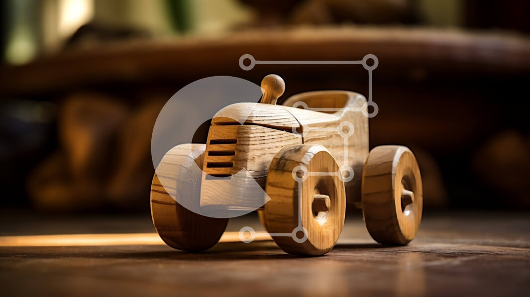 Intra Συλλεκτικό Ξύλινο Παζλ Plywood  4mm - Ξύλινο παιχνίδι αυτοκίνητο με ρουστίκ, χειροποίητη εμφάνιση Σε Ξύλινο Κουτί - Διαστάσεις: 10x10 cm – 25 κομμάτια