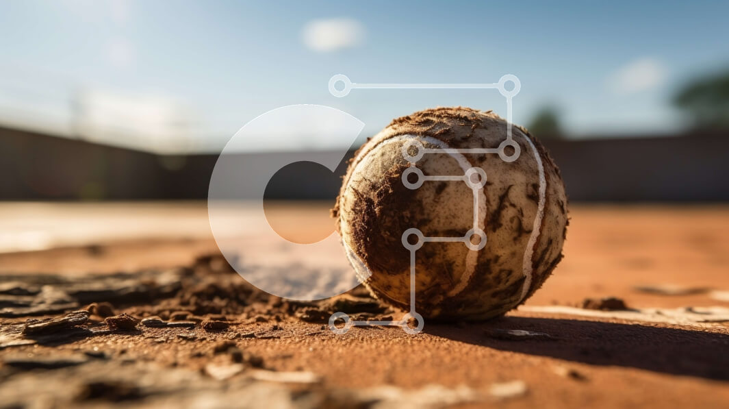 Intra Συλλεκτικό Ξύλινο Παζλ Plywood  4mm - Μπάλα του τένις στο χώμα Σε Ξύλινο Κουτί - Διαστάσεις Puzzle: 10x10 cm – 25 κομμάτια