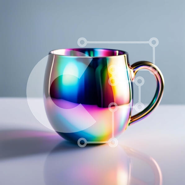 Intra Συλλεκτικό Ξύλινο Παζλ Plywood  4mm - Πολύχρωμη κούπα Rainbow με κομψό και μοντέρνο σχέδιο Σε Ξύλινο Κουτί - Διαστάσεις: 10x10 cm – 25 κομμάτια