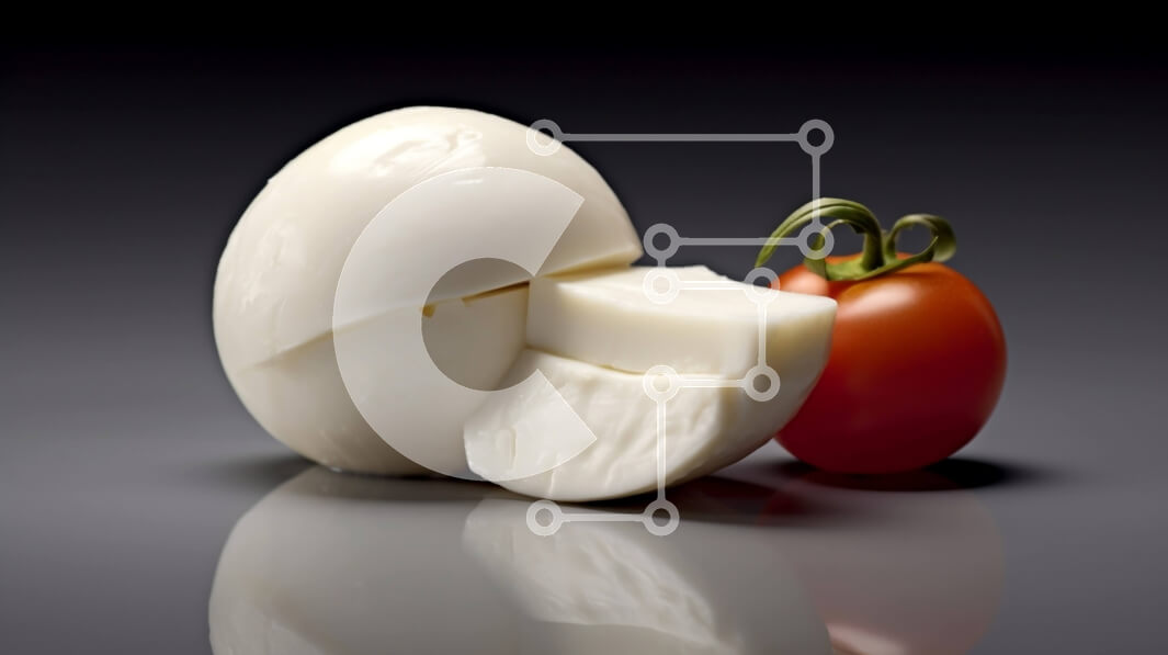 Σετ των 2 Intra Συλλεκτικό Ξύλινο Παζλ Plywood  4mm - Τυρί μοτσαρέλα και ντομάτα σε ανακλαστική επιφάνεια | Φωτογραφία Τροφίμων Σε Ξύλινο Κουτί - Διαστάσεις: 10x10 cm – 25 κομμάτια