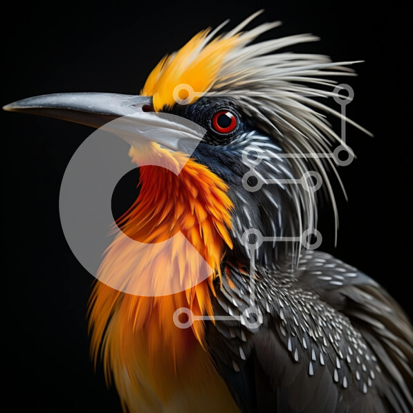 Intra Συλλεκτικό Ξύλινο Παζλ Plywood  4mm - Ζωντανό πουλί με μακρύ ράμφος - πολύχρωμη φτερωτή ομορφιά Σε Ξύλινο Κουτί - Διαστάσεις: 10x10 cm – 25 κομμάτια