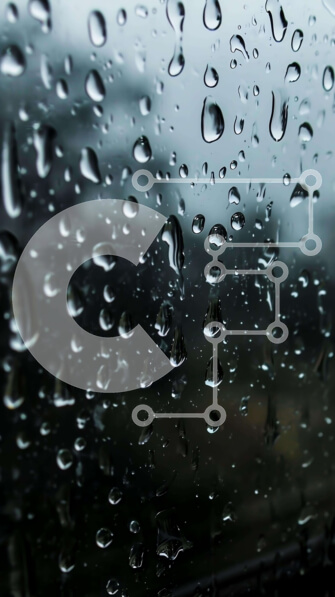 Σετ των 2 Intra Συλλεκτικό Ξύλινο Παζλ Plywood  4mm - Σταγόνες βροχής στο παράθυρο με τα πουλιά που πετούν Σε Ξύλινο Κουτί - Διαστάσεις: 10x10 cm – 25 κομμάτια