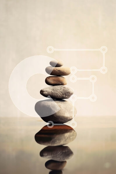 Σετ των 2 Intra Συλλεκτικό Ξύλινο Παζλ Plywood  4mm - Όμορφη εικόνα μιας στοίβας βράχων σε ένα τραπέζι Σε Ξύλινο Κουτί - Διαστάσεις: 10x10 cm – 25 κομμάτια