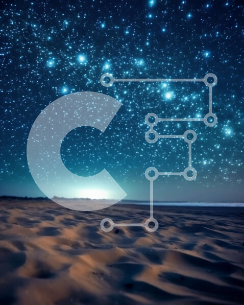 Intra Συλλεκτικό Ξύλινο Παζλ Plywood  4mm - Έναστρος νυχτερινός ουρανός και Desert Sands Σε Ξύλινο Κουτί - Διαστάσεις: 10x10 cm – 25 κομμάτια