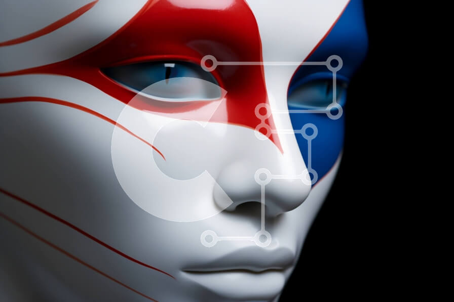 Intra Συλλεκτικό Ξύλινο Παζλ Plywood  4mm - Patriotic Face Paint Mannequin Σε Ξύλινο Κουτί - Διαστάσεις Puzzle: 10x10 cm – 25 κομμάτια