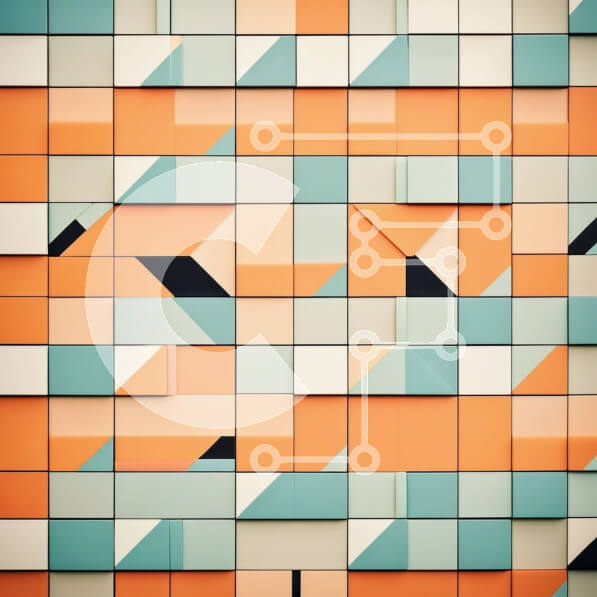 Intra Συλλεκτικό Ξύλινο Παζλ Plywood  4mm - Δονούμενη κινηματογράφηση σε πρώτο πλάνο ενός τοίχου από τούβλα με γεωμετρικό σχέδιο Σε Ξύλινο Κουτί - Διαστάσεις Puzzle: 10x10 cm – 25 κομμάτια