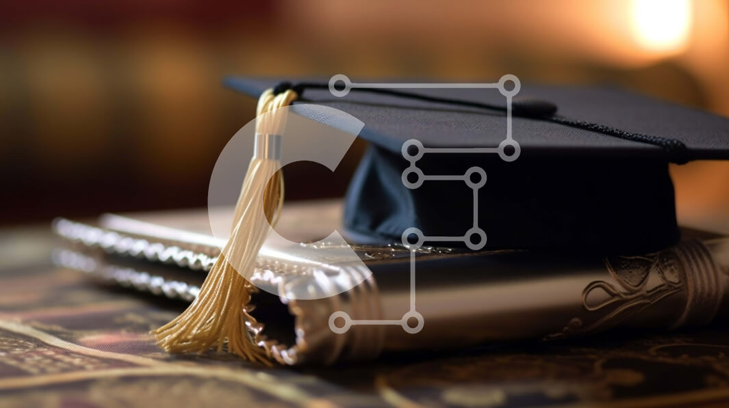 Intra Συλλεκτικό Ξύλινο Παζλ Plywood  4mm - Συγχαρητήρια Πτυχιούχος! Γιορτάστε με μια εικόνα του καπέλου σας και τα βιβλία σας στο τραπέζι Σε Ξύλινο Κουτί - Διαστάσεις Puzzle: 10x10 cm – 25 κομμάτια