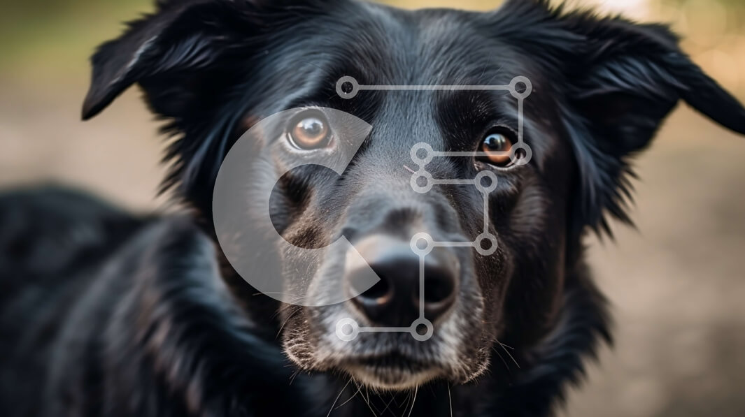 Σετ των 2 Intra Συλλεκτικό Ξύλινο Παζλ Plywood  4mm - Σοβαρό μαύρο σκυλί με γυαλιστερό τρίχωμα Σε Ξύλινο Κουτί - Διαστάσεις: 10x10 cm – 25 κομμάτια