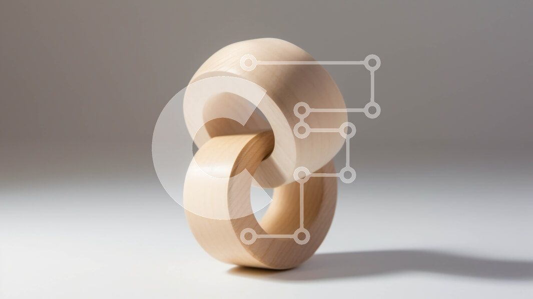 Intra Συλλεκτικό Ξύλινο Παζλ Plywood  4mm - Ξύλινο Γλυπτό Πλεγμένων Δαχτυλιδιών Σε Ξύλινο Κουτί - Διαστάσεις: 10x10 cm – 25 κομμάτια