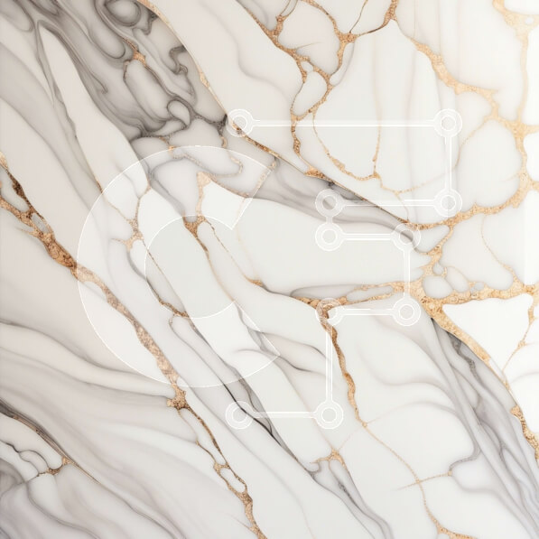 Intra Συλλεκτικό Ξύλινο Παζλ Plywood  4mm - Εκπληκτική εικόνα από το λευκό μάρμαρο με χρυσές φλέβες από κοντά Σε Ξύλινο Κουτί - Διαστάσεις Puzzle: 10x10 cm – 25 κομμάτια