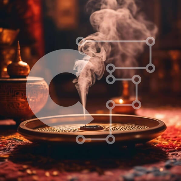 Intra Συλλεκτικό Ξύλινο Παζλ Plywood  4mm - Θυμιατήριο με καπνό για διαλογισμό και γιόγκα Σε Ξύλινο Κουτί - Διαστάσεις Puzzle: 10x10 cm – 25 κομμάτια