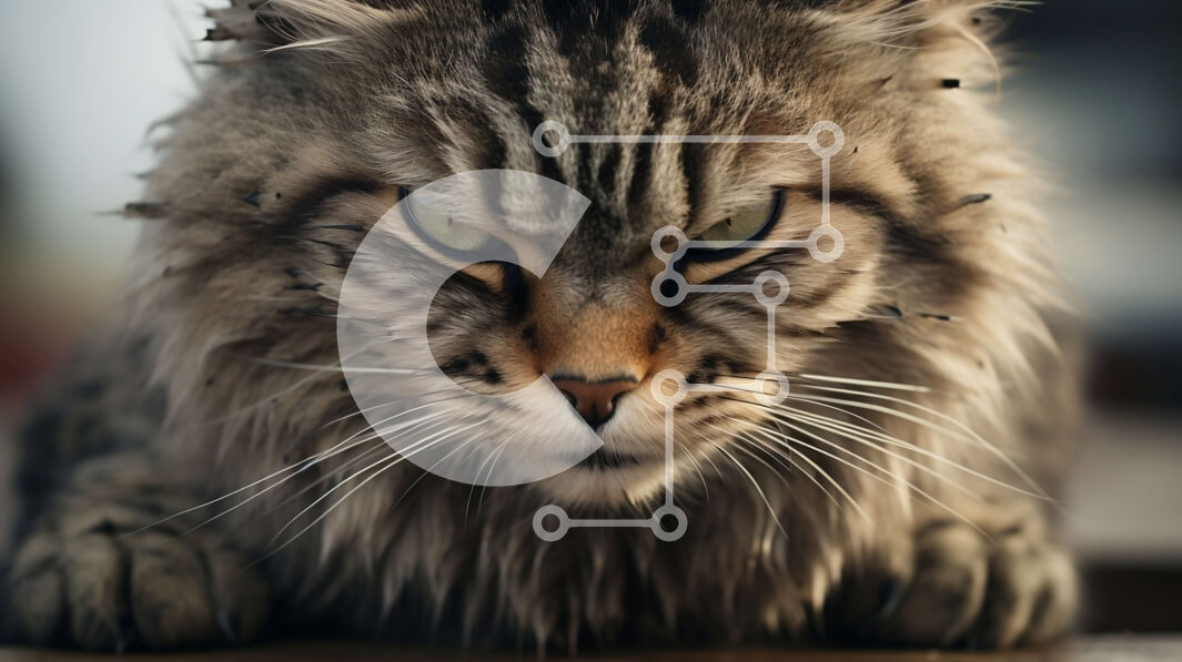 Σετ των 2 Intra Συλλεκτικό Ξύλινο Παζλ Plywood  4mm - Μακρυμάλλη γάτα με πράσινα μάτια Σε Ξύλινο Κουτί - Διαστάσεις: 10x10 cm – 25 κομμάτια