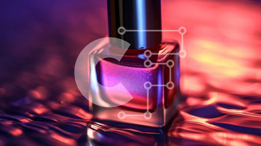 Σετ των 2 Intra Συλλεκτικό Ξύλινο Παζλ Plywood  4mm - Πολυτελές και μοντέρνο κόκκινο μπουκάλι βερνικιού νυχιών σε κοντινή απόσταση Σε Ξύλινο Κουτί - Διαστάσεις: 10x10 cm – 25 κομμάτια