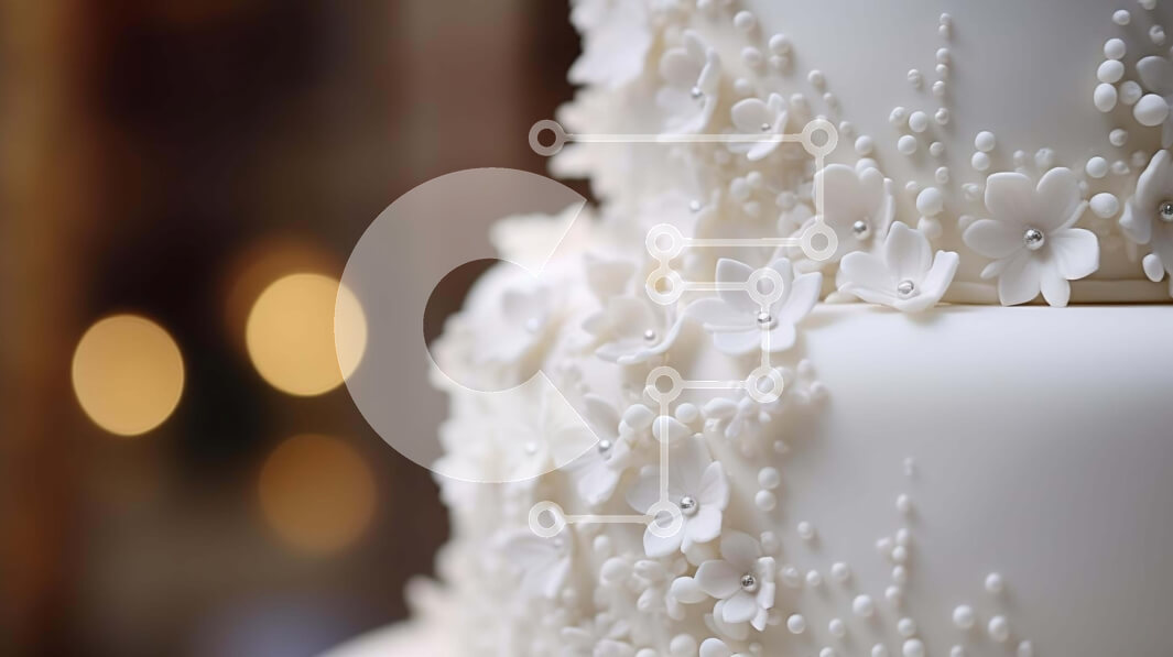 Σετ των 2 Intra Συλλεκτικό Ξύλινο Παζλ Plywood  4mm - Κομψή γαμήλια τούρτα τριών επιπέδων με λευκά λουλούδια Σε Ξύλινο Κουτί - Διαστάσεις: 10x10 cm – 25 κομμάτια