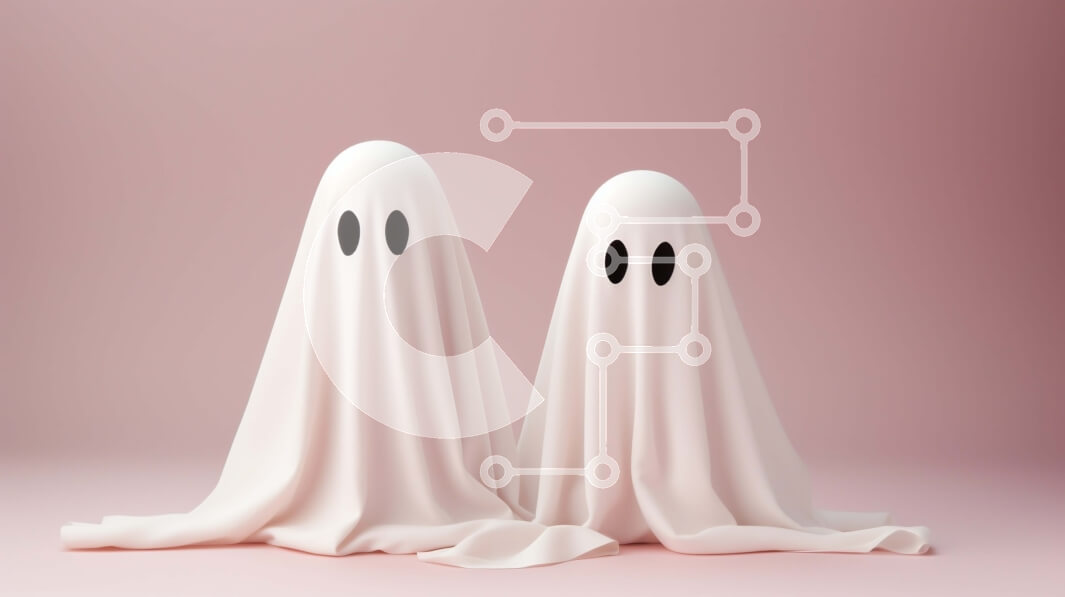 Intra Συλλεκτικό Ξύλινο Παζλ Plywood  4mm - Δύο Φανταστικές Φιγούρες με λευκές στολές φαντασμάτων Σε Ξύλινο Κουτί - Διαστάσεις Puzzle: 10x10 cm – 25 κομμάτια