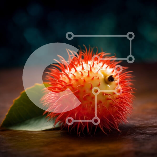 Σετ των 2 Intra Συλλεκτικό Ξύλινο Παζλ Plywood  4mm - Όμορφη εικόνα ενός κόκκινου φρούτου με πράσινα φύλλα σε ένα ξύλινο τραπέζι Σε Ξύλινο Κουτί - Διαστάσεις: 10x10 cm – 25 κομμάτια