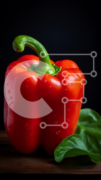 Intra Συλλεκτικό Ξύλινο Παζλ Plywood  4mm - Κόκκινη πιπεριά με σταγονίδια νερού Σε Ξύλινο Κουτί - Διαστάσεις: 10x10 cm – 25 κομμάτια