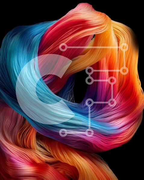 Intra Συλλεκτικό Ξύλινο Παζλ Plywood  4mm - Πολύχρωμη αφηρημένη κορδέλα με αποχρώσεις του κόκκινου, πορτοκαλί, κίτρινου, πράσινου, μπλε, λουλακί και βιολετί Σε Ξύλινο Κουτί - Διαστάσεις Puzzle: 10x10 cm – 25 κομμάτια