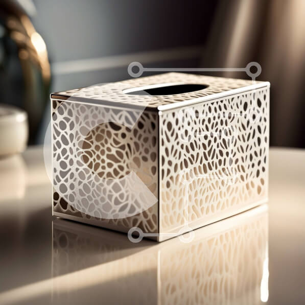 Intra Συλλεκτικό Ξύλινο Παζλ Plywood  4mm - Διακοσμητικό χαρτομάντηλο με γυαλιστερό μεταλλικό φινίρισμα και περίπλοκο σχέδιο κοπής με λέιζερ Σε Ξύλινο Κουτί - Διαστάσεις: 10x10 cm – 25 κομμάτια