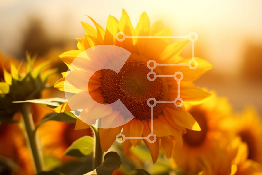 Intra Συλλεκτικό Ξύλινο Παζλ Plywood  4mm - Εκπληκτική θέα στο ηλιοβασίλεμα ενός χωραφιού με ηλιοτρόπια Σε Ξύλινο Κουτί - Διαστάσεις: 10x10 cm – 25 κομμάτια