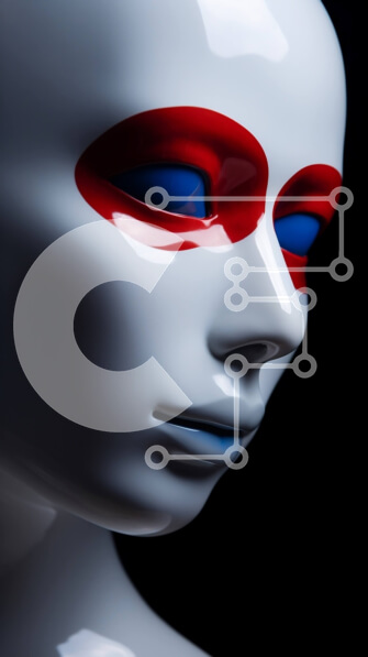 Intra Συλλεκτικό Ξύλινο Παζλ Plywood  4mm - Καλλιτεχνικό μανεκέν με έντονο μακιγιάζ Σε Ξύλινο Κουτί - Διαστάσεις Puzzle: 10x10 cm – 25 κομμάτια