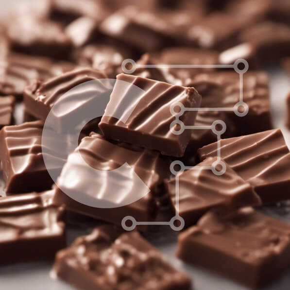 Σετ των 2 Intra Συλλεκτικό Ξύλινο Παζλ Plywood  4mm - Σωρός από σοκολατένια κομμάτια σε διάφορες αποχρώσεις Σε Ξύλινο Κουτί - Διαστάσεις: 10x10 cm – 25 κομμάτια