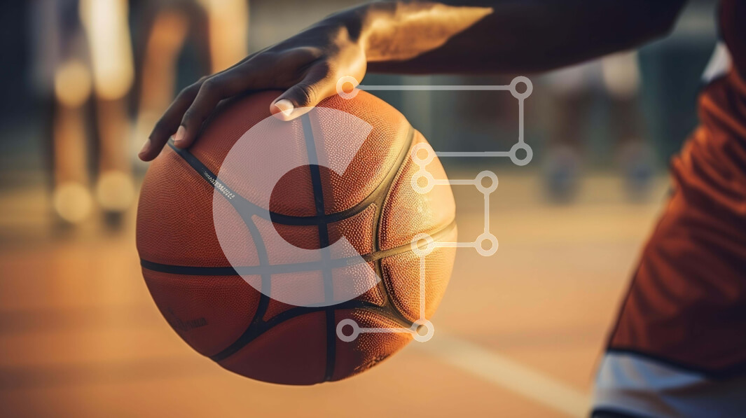 Intra Συλλεκτικό Ξύλινο Παζλ Plywood  4mm - Παίκτης μπάσκετ που κρατά την μπάλα στο γήπεδο Σε Ξύλινο Κουτί - Διαστάσεις Puzzle: 10x10 cm – 25 κομμάτια