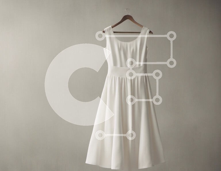 Intra Συλλεκτικό Ξύλινο Παζλ Plywood  4mm - Μοντέρνο άσπρο φόρεμα που κρεμά σε μια κρεμάστρα - μοντέρνο Στοκ Εικόνα Σε Ξύλινο Κουτί - Διαστάσεις Puzzle: 10x10 cm – 25 κομμάτια