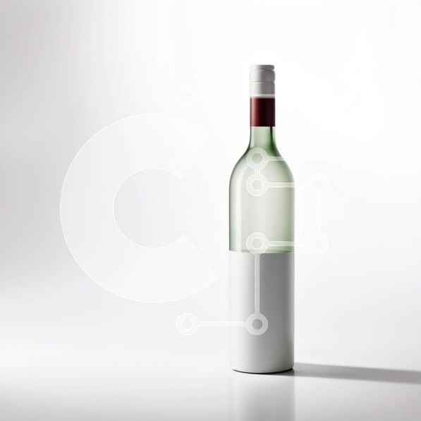 Σετ των 2 Intra Συλλεκτικό Ξύλινο Παζλ Plywood  4mm - Κομψό μπουκάλι λευκό κρασί με πράσινη ετικέτα και φελλό Σε Ξύλινο Κουτί - Διαστάσεις: 10x10 cm – 25 κομμάτια