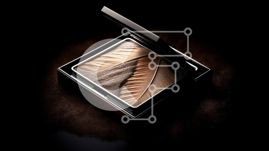 Intra Συλλεκτικό Ξύλινο Παζλ Plywood  4mm - Ουδέτερο makeup look με καφέ φτερωτό κεφαλάκι Σε Ξύλινο Κουτί - Διαστάσεις Puzzle: 10x10 cm – 25 κομμάτια