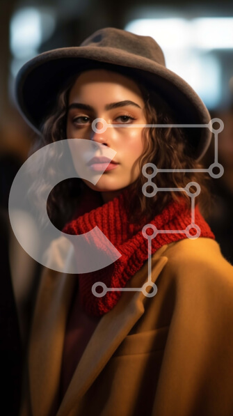 Intra Συλλεκτικό Ξύλινο Παζλ Plywood  4mm - Όμορφη εικόνα μιας γυναίκας στη χειμερινή μόδα Σε Ξύλινο Κουτί - Διαστάσεις Puzzle: 10x10 cm – 25 κομμάτια