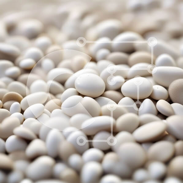 Intra Συλλεκτικό Ξύλινο Παζλ Plywood  4mm - Μινιμαλιστική και καθαρή εικόνα από λευκά βότσαλα σε ένα τραπέζι Σε Ξύλινο Κουτί - Διαστάσεις: 10x10 cm – 25 κομμάτια