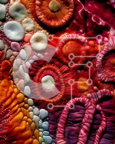 Intra Συλλεκτικό Ξύλινο Παζλ Plywood  4mm - Όμορφο κεντημένο λουλουδάτο ύφασμα με χάντρες και πούλιες Σε Ξύλινο Κουτί - Διαστάσεις Puzzle: 10x10 cm – 25 κομμάτια