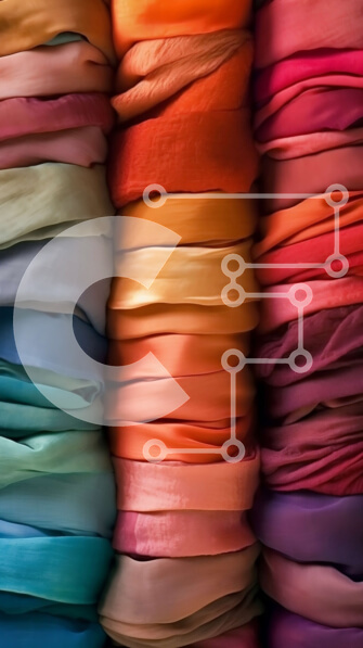 Intra Συλλεκτικό Ξύλινο Παζλ Plywood  4mm - Πολύχρωμη εικόνα στοίβας κασκόλ Σε Ξύλινο Κουτί - Διαστάσεις Puzzle: 10x10 cm – 25 κομμάτια