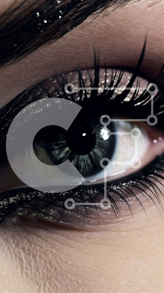 Intra Συλλεκτικό Ξύλινο Παζλ Plywood  4mm - Εκπληκτικό κοντινό πλάνο ματιών με έντονο eyeliner και λαχταριστές ψεύτικες βλεφαρίδες Σε Ξύλινο Κουτί - Διαστάσεις Puzzle: 10x10 cm – 25 κομμάτια