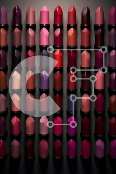 Intra Συλλεκτικό Ξύλινο Παζλ Plywood  4mm - Όμορφα κραγιόν σε διάφορες αποχρώσεις του ροζ, του κόκκινου και του καφέ σε σκούρο φόντο Σε Ξύλινο Κουτί - Διαστάσεις Puzzle: 10x10 cm – 25 κομμάτια