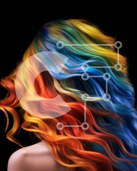 Intra Συλλεκτικό Ξύλινο Παζλ Plywood  4mm - Όμορφη γυναίκα με πολύχρωμα μαλλιά και έντονο στυλ Σε Ξύλινο Κουτί - Διαστάσεις Puzzle: 10x10 cm – 25 κομμάτια