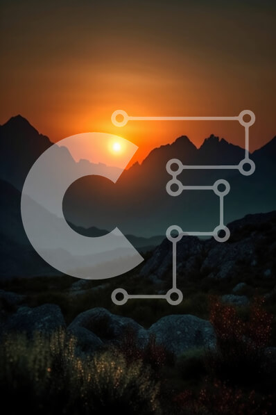 Σετ των 2 Intra Συλλεκτικό Ξύλινο Παζλ Plywood  4mm - Ηλιοβασίλεμα πέρα ​​από την οροσειρά Σε Ξύλινο Κουτί - Διαστάσεις: 10x10 cm – 25 κομμάτια