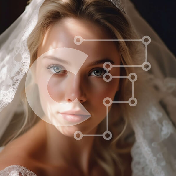 Σετ των 2 Intra Συλλεκτικό Ξύλινο Παζλ Plywood  4mm - Υπέροχη νύφη με εντυπωσιακό λευκό νυφικό Σε Ξύλινο Κουτί - Διαστάσεις: 10x10 cm – 25 κομμάτια