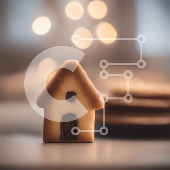 Σετ των 2 Intra Συλλεκτικό Ξύλινο Παζλ Plywood  4mm - Μπισκότα με θέμα τις διακοπές σε ένα τραπέζι Σε Ξύλινο Κουτί - Διαστάσεις: 10x10 cm – 25 κομμάτια