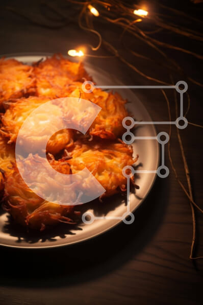 Σετ των 2 Intra Συλλεκτικό Ξύλινο Παζλ Plywood  4mm - Πιάτο με τηγανητές πατάτες με γαρνιτούρα Σε Ξύλινο Κουτί - Διαστάσεις: 10x10 cm – 25 κομμάτια