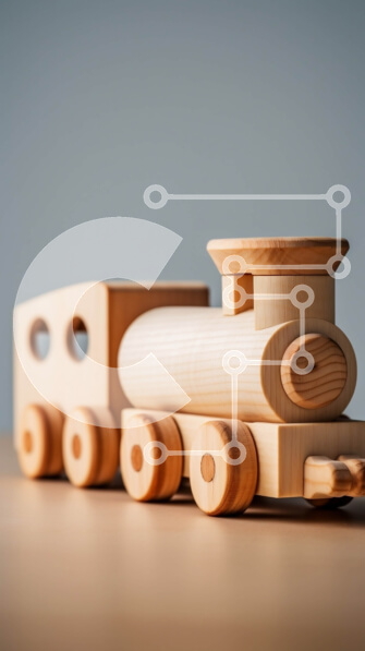 Intra Συλλεκτικό Ξύλινο Παζλ Plywood  4mm - Αξιολάτρευτο Ξύλινο Παιχνίδι Τρένο για παιδιά Σε Ξύλινο Κουτί - Διαστάσεις Puzzle: 10x10 cm – 25 κομμάτια