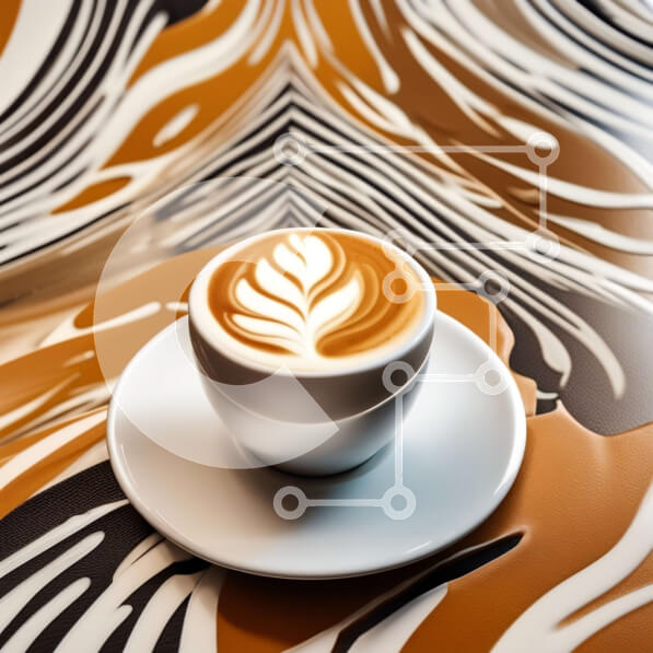 Intra Συλλεκτικό Ξύλινο Παζλ Plywood  4mm - Μοναδικό φλιτζάνι καφέ με σχέδιο Zebra Σε Ξύλινο Κουτί - Διαστάσεις: 10x10 cm – 25 κομμάτια