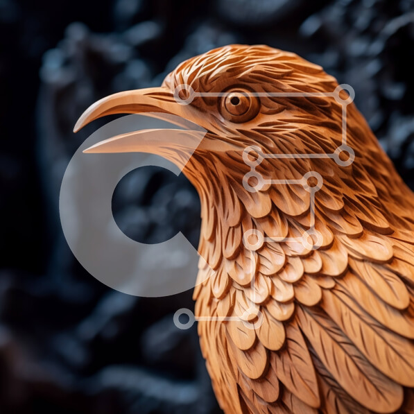 Intra Συλλεκτικό Ξύλινο Παζλ Plywood  4mm - Περίπλοκη ξυλογλυπτική πουλιών με ανοιχτά φτερά Σε Ξύλινο Κουτί - Διαστάσεις Puzzle: 10x10 cm – 25 κομμάτια