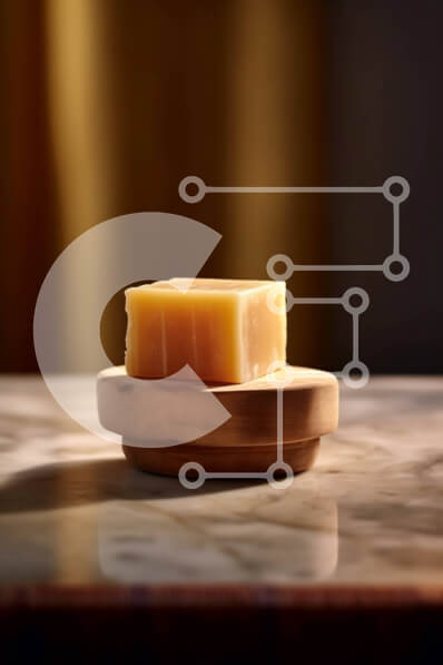 Σετ των 2 Intra Συλλεκτικό Ξύλινο Παζλ Plywood  4mm - Νόστιμη σανίδα τυριών με φέτες τυριού τσένταρ Σε Ξύλινο Κουτί - Διαστάσεις: 10x10 cm – 25 κομμάτια